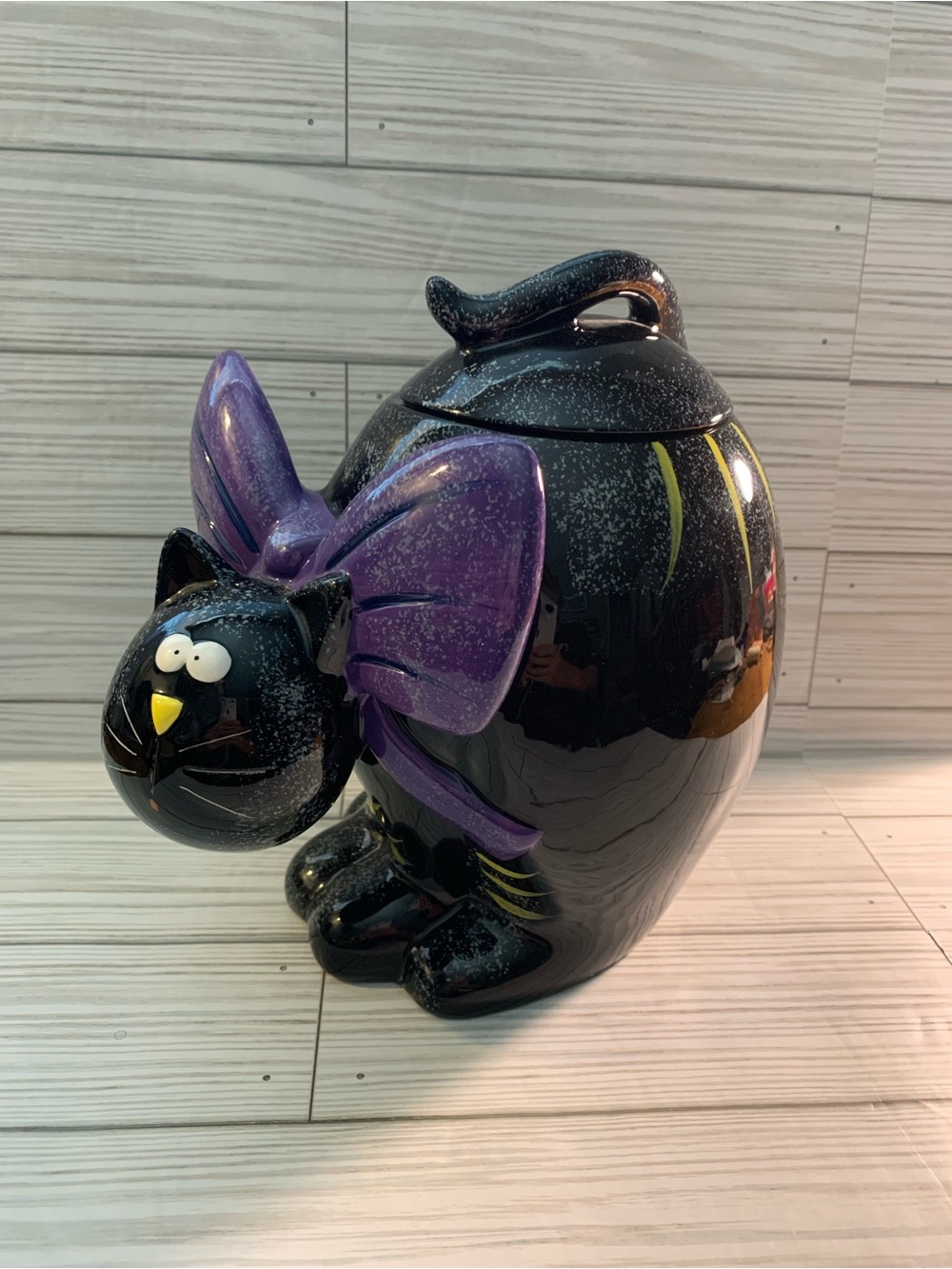 Halloween Black Cat Cookie Jar